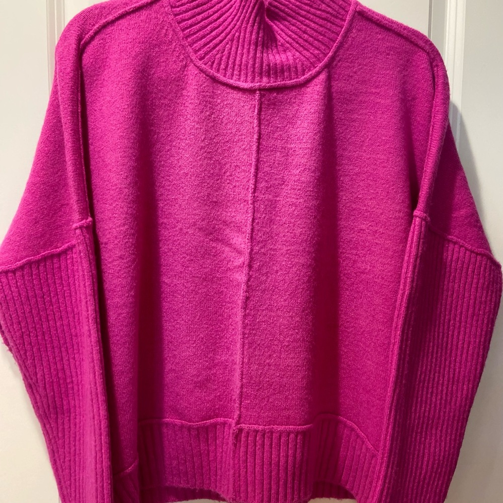 Maeve Fuchsia Turtleneck Sweater